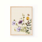 Girls Nursery Floral Personalised Print Set Vintage Wildflower - Image 4
