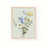 Girls Nursery Floral Personalised Print Set Vintage Wildflower - Image 5