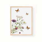 Girls Nursery Floral Personalised Print Set Vintage Wildflower - Image 7