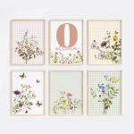 girls floral nursery wall art