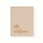 Girls Nursery Floral Personalised Little Wildflower Boho Six Print Set Beige - Image 6