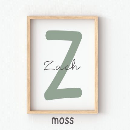 Boys letter initial wall art