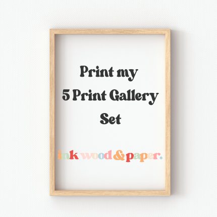 Print Digital Wall Art For Me - 5 Print Gallery Multi Sized Set